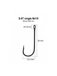 Cseburaska horog No 1/0